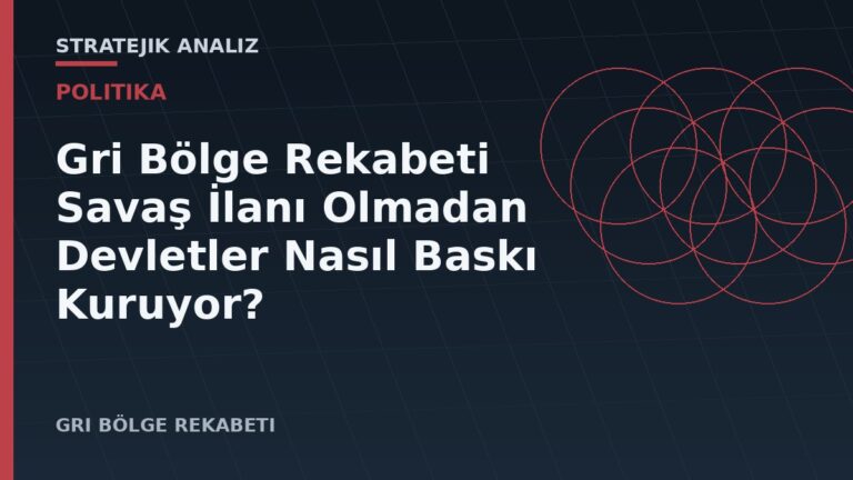 Gri Bölge Rekabeti: Savaş İlanı Olmadan Devletler Nasıl Baskı Kuruyor?